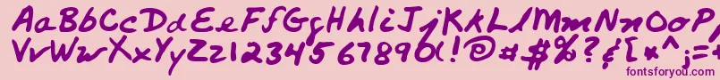 PaliRegular Font – Purple Fonts on Pink Background