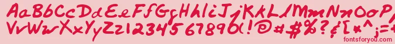 PaliRegular Font – Red Fonts on Pink Background