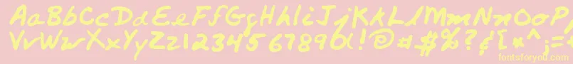 PaliRegular Font – Yellow Fonts on Pink Background
