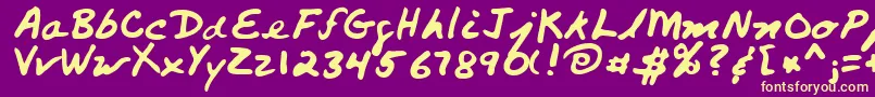 PaliRegular Font – Yellow Fonts on Purple Background