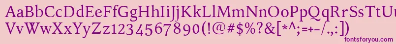 KelvinchRoman Font – Purple Fonts on Pink Background