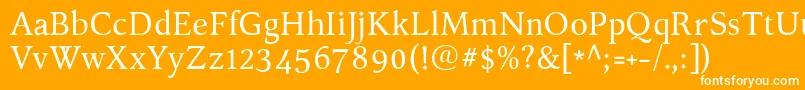 KelvinchRoman Font – White Fonts on Orange Background