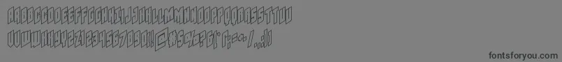 Galaxyforceout Font – Black Fonts on Gray Background