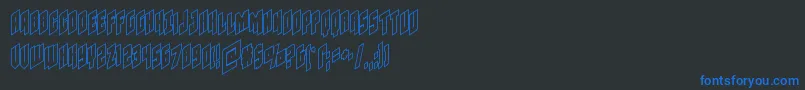 Galaxyforceout Font – Blue Fonts on Black Background