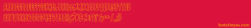 Galaxyforceout Font – Orange Fonts on Red Background