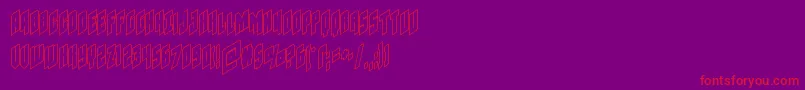 Galaxyforceout Font – Red Fonts on Purple Background