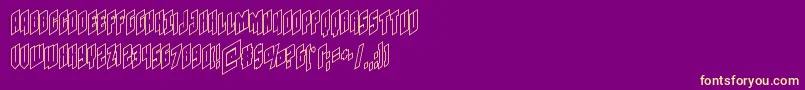 Galaxyforceout Font – Yellow Fonts on Purple Background