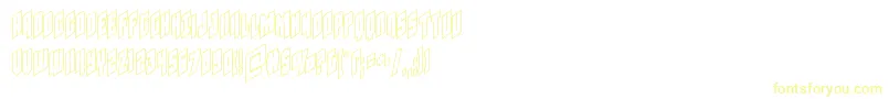 Galaxyforceout Font – Yellow Fonts on White Background