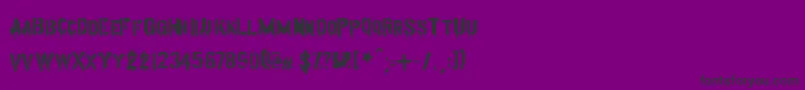 AmericanLife-fontti – mustat fontit violetilla taustalla