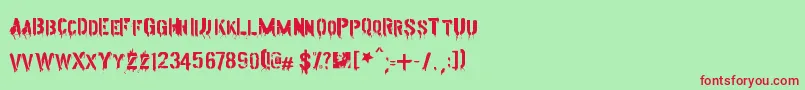 AmericanLife Font – Red Fonts on Green Background