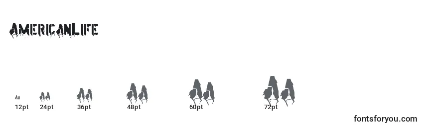 AmericanLife Font Sizes