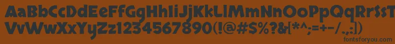 SkranjiBold Font – Black Fonts on Brown Background