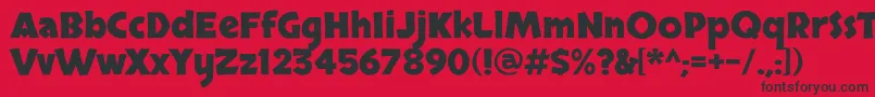 フォントSkranjiBold – 赤い背景に黒い文字