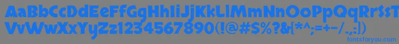 SkranjiBold-Schriftart – Blaue Schriften auf grauem Hintergrund