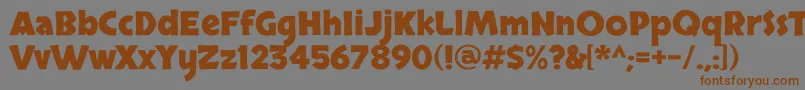 Saiba mais sobre a fonte SkranjiBold Fonte SkranjiBold – fontes marrons em um fundo cinza