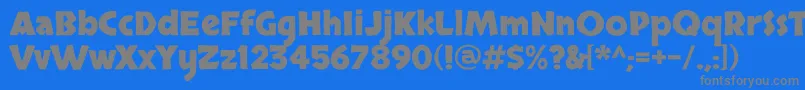 Czcionka SkranjiBold – szare czcionki na niebieskim tle
