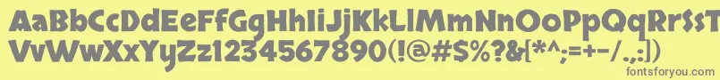 SkranjiBold-Schriftart – Graue Schriften auf gelbem Hintergrund