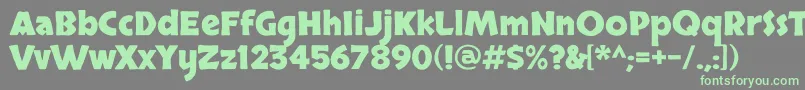 SkranjiBold-Schriftart – Grüne Schriften auf grauem Hintergrund