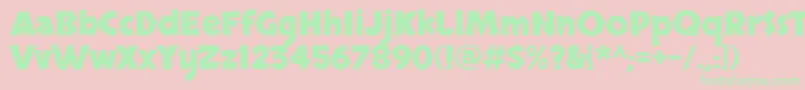 SkranjiBold Font – Green Fonts on Pink Background