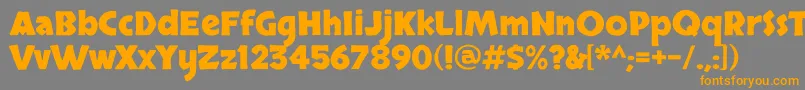 Czcionka SkranjiBold – pomarańczowe czcionki na szarym tle
