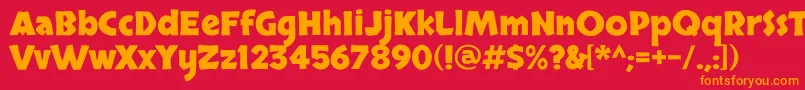 Шрифт SkranjiBold – оранжевые шрифты на красном фоне