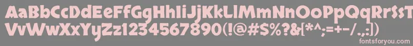 フォントSkranjiBold – 灰色の背景にピンクのフォント