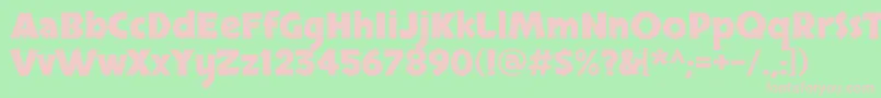 SkranjiBold Font – Pink Fonts on Green Background