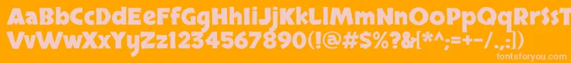 Lisätietoja SkranjiBold-fontista SkranjiBold-fontti – vaaleanpunaiset fontit oranssilla taustalla