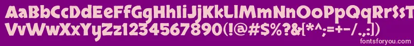 SkranjiBold Font – Pink Fonts on Purple Background
