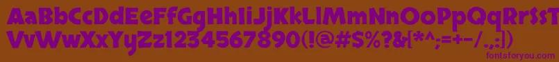 SkranjiBold Font – Purple Fonts on Brown Background