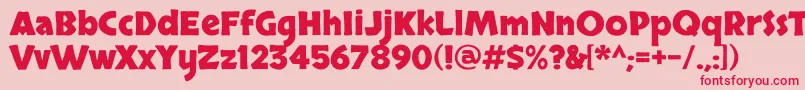 SkranjiBold Font – Red Fonts on Pink Background