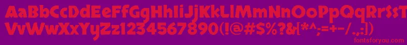 Police SkranjiBold – polices rouges sur fond violet