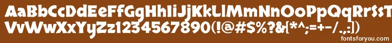 フォントSkranjiBold – 茶色の背景に白い文字