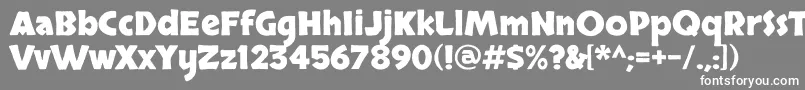 フォントSkranjiBold – 灰色の背景に白い文字