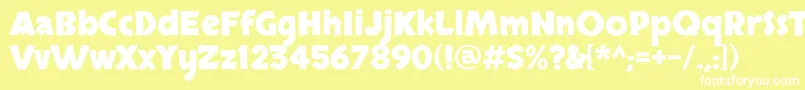 SkranjiBold Font – White Fonts on Yellow Background