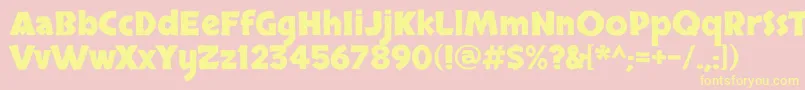 SkranjiBold Font – Yellow Fonts on Pink Background