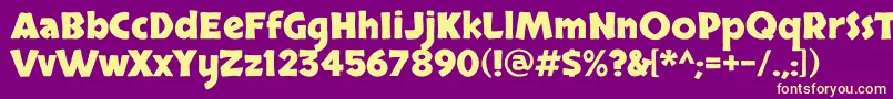 Więcej informacji o czcionce SkranjiBold Czcionka SkranjiBold – żółte czcionki na fioletowym tle