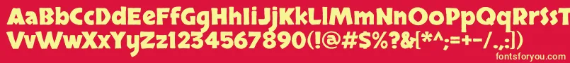 SkranjiBold Font – Yellow Fonts on Red Background