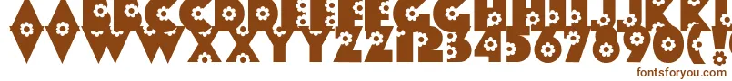 Шрифт RomashkaDeco – коричневые шрифты на белом фоне