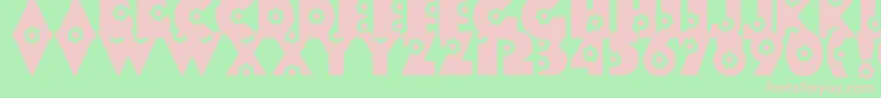 RomashkaDeco Font – Pink Fonts on Green Background