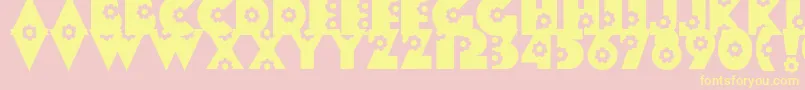 RomashkaDeco Font – Yellow Fonts on Pink Background