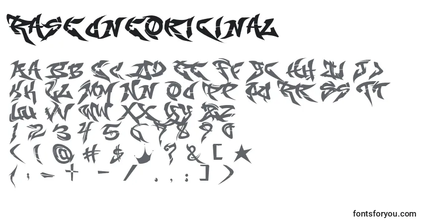 Шрифт RaseoneOriginal – алфавит, цифры, специальные символы
