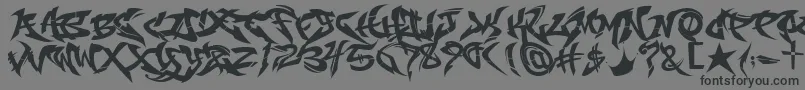 RaseoneOriginal-Schriftart – Schwarze Schriften auf grauem Hintergrund