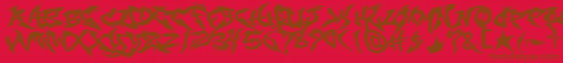RaseoneOriginal Font – Brown Fonts on Red Background