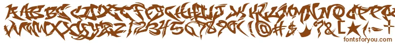 Шрифт RaseoneOriginal – коричневые шрифты на белом фоне