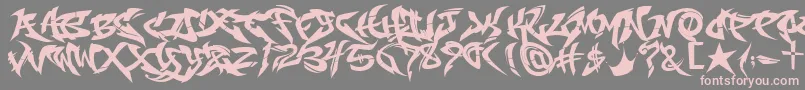 RaseoneOriginal-Schriftart – Rosa Schriften auf grauem Hintergrund