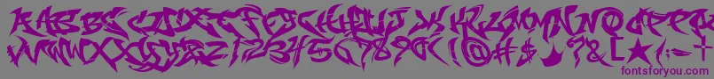 RaseoneOriginal-Schriftart – Violette Schriften auf grauem Hintergrund
