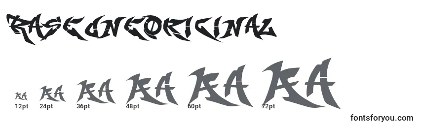 Размеры шрифта RaseoneOriginal