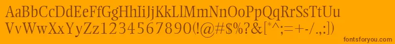 Подробнее о шрифте EllingtonMtLight Шрифт EllingtonMtLight – коричневые шрифты на оранжевом фоне