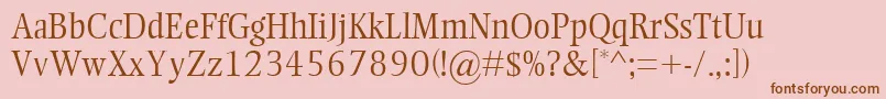EllingtonMtLight Font – Brown Fonts on Pink Background